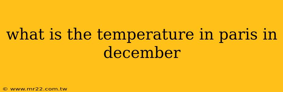 what is the temperature in paris in december