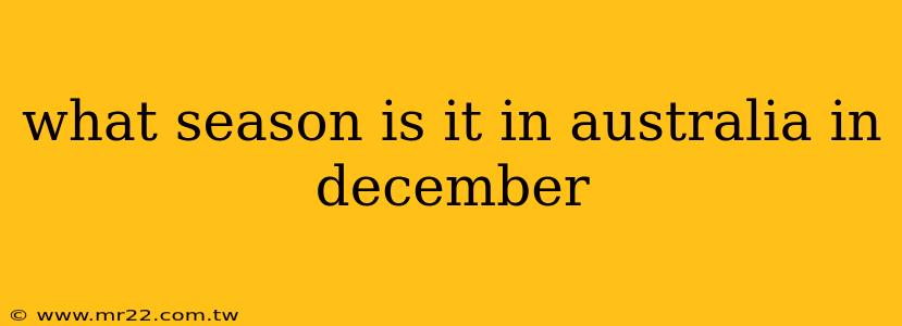 what season is it in australia in december