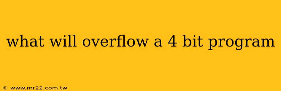 what will overflow a 4 bit program