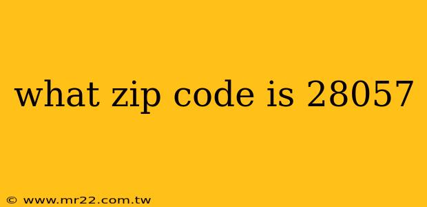 what zip code is 28057