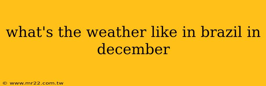 what's the weather like in brazil in december