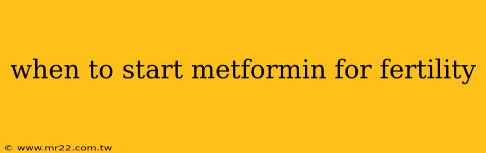 when to start metformin for fertility