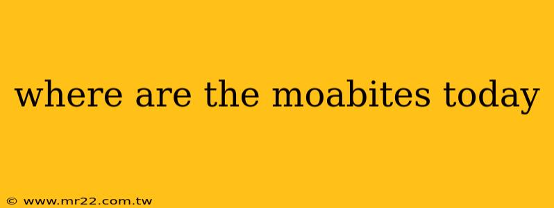 where are the moabites today