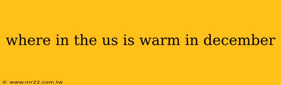 where in the us is warm in december