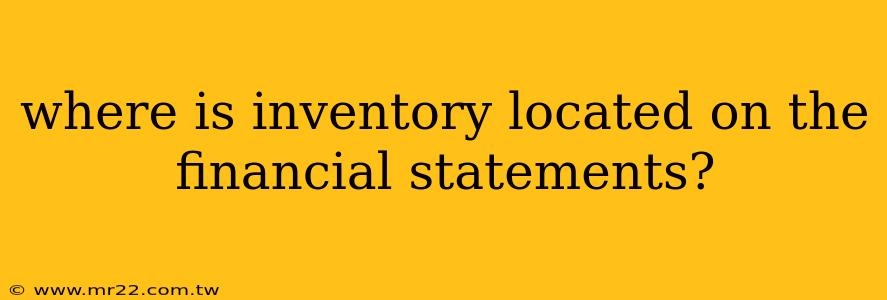 where is inventory located on the financial statements?