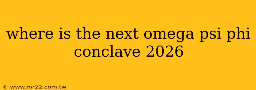where is the next omega psi phi conclave 2026