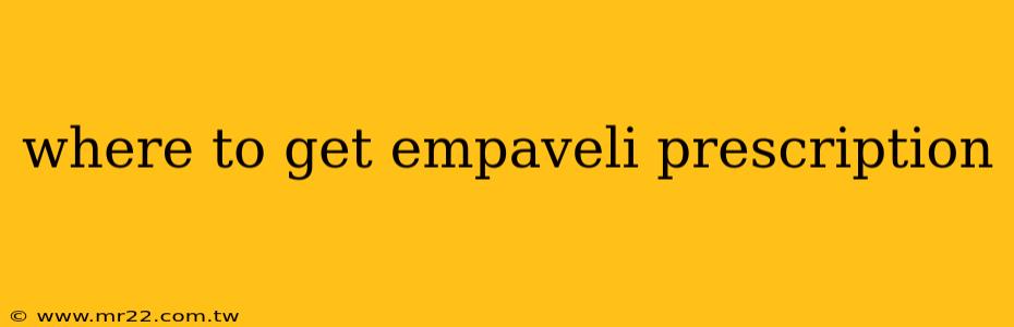 where to get empaveli prescription
