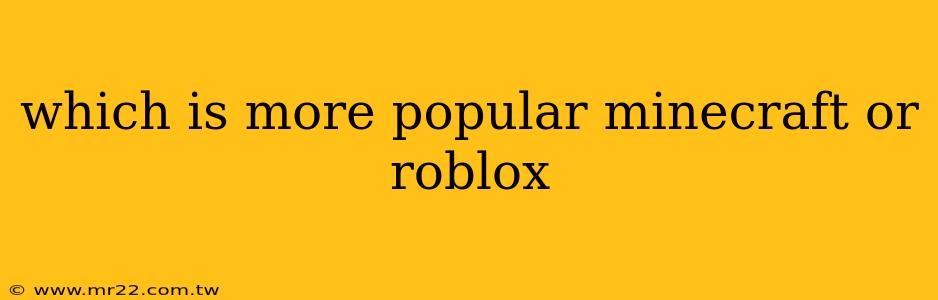 which is more popular minecraft or roblox