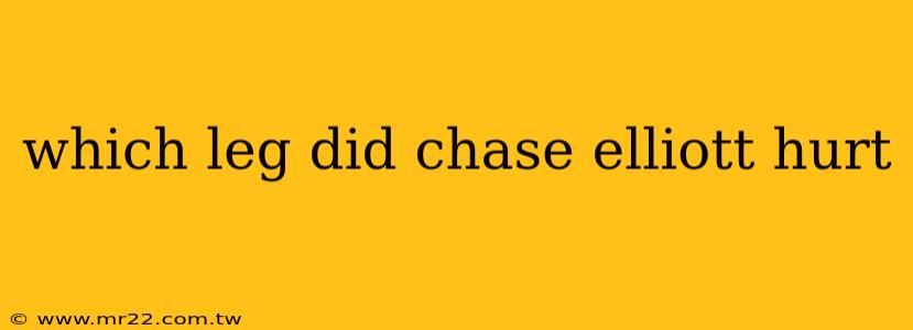 which leg did chase elliott hurt