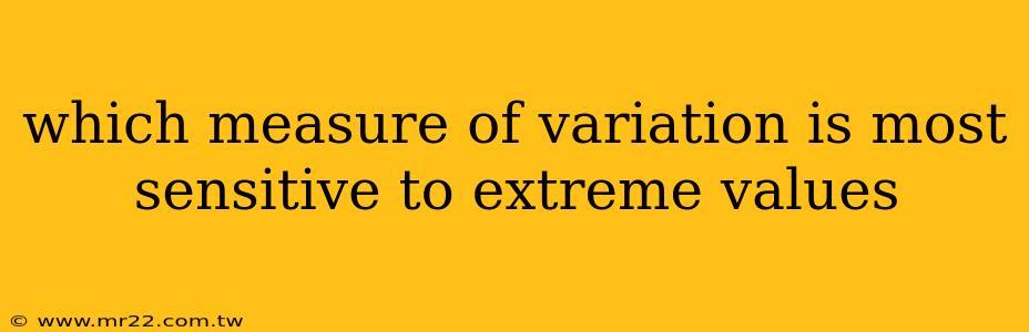 which measure of variation is most sensitive to extreme values