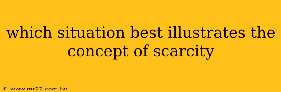 which situation best illustrates the concept of scarcity