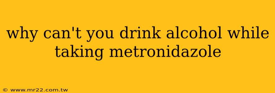 why can't you drink alcohol while taking metronidazole