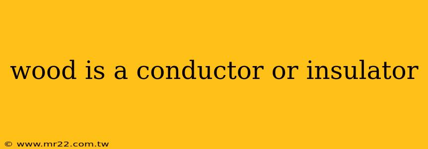 wood is a conductor or insulator