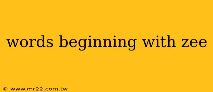 words beginning with zee