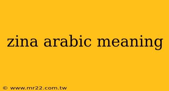 zina arabic meaning