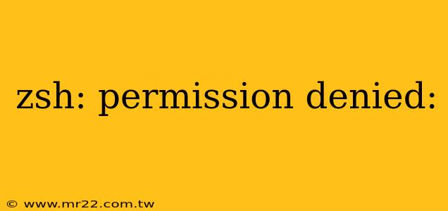 zsh: permission denied: